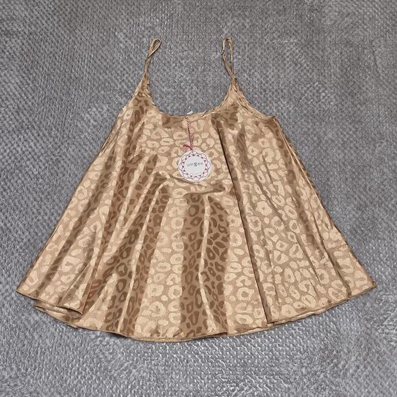 Umgee Leopard Print Satin Cami Women Oversized Small Flowy Boho Festival Tank - Picture 1 of 6